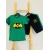Komplet dziecięcy zielony spodenki bluzka motyw batman 104