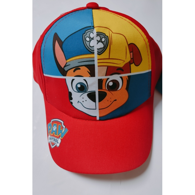 Czapka z daszkiem czerwona motyw psi patrol rozmiar 52 cm